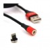 Дата кабель USB 2.0 AM to Lightning 1.0m magnetic 3.1A black PZX (V133-B)