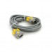 Кабель мультимедийный VGA M to VGA M 3.0m 1080P grey-yellow Merlion (YT-VGA(M)/(M)3+6GR-3m)