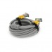 Кабель мультимедийный VGA M to VGA M 5.0m 1080P grey-yellow Merlion (YT-VGA(M)/(M)3+6GR-5m)
