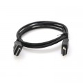 Кабель мультимедійний HDMI M to HDMI M 1.2m V1.4 black Merlion (YT-HDMI(M)/(M)-1.2mW-H181)