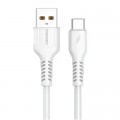 Дата кабель USB 2.0 AM to USB-C 1.0m 2.4A silicone white Denmen (DM-D42T-WH)