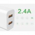 Зарядное устройство Denmen 2xUSB 2.4A white (DM-DC05-WH)