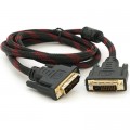 Кабель мультимедийный DVI M to DVI M 1.5m 24+1pin black/red Merlion (YT-DVI(M)/(M)NY/RD-1.5m)