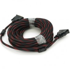 Кабель мультимедийный DVI M to DVI M 10.0m 24+1pin black/red Merlion (YT-DVI(M)/(M)NY/RD-10m)