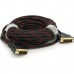 Кабель мультимедийный DVI M to DVI M 10.0m 24+1pin black/red Merlion (YT-DVI(M)/(M)NY/RD-10m)