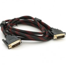 Кабель мультимедийный DVI M to DVI M 3.0m 24+1pin black/red Merlion (YT-DVI(M)/(M)NY/RD-3.0m)