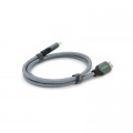 Кабель мультимедийный HDMI M to HDMI M 1.0m 8K silver VEGGIEG (YT-HDMI(M)/(M)V-H401/40356)