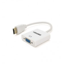 Перехідник HDMI M to VGA F 0.25m white VEGGIEG (YT-C-H-V1W)