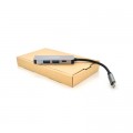 Концентратор VEGGIEG USB-C 4-in-1 USB-C + 2xUSB 3.0 + HDMI 0.1m silver (TC04)