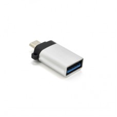 Перехідник USB 3.0 AF to Micro 5P M OTG silver VEGGIEG (TC-113)