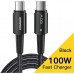 Дата кабель USB-C to USB-C 2.0m 100W black Essager (EXCTT1-CGA01)