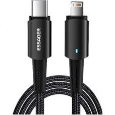 Дата кабель USB-C to Lightning 1.0m 20W black Essager (EXCTL-CG01)