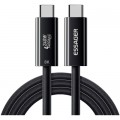 Дата кабель USB-C to USB-C 1.0m Thunderbolt 4 240W 8K60Hz black Essager (EXCTT4-PL01-P)
