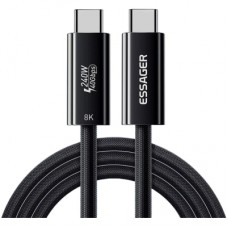 Дата кабель USB-C to USB-C 1.0m Thunderbolt 4 240W 8K60Hz black Essager (EXCTT4-PL01-P)