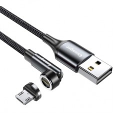 Дата кабель USB 2.0 AM to Micro 5P 1.0m magnetic black Essager (EXCCXM-WC0G)