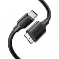 Дата кабель USB-C 3.1 to Micro USB 3.0 1.0m 3A US312 black UGREEN (20103)