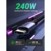 Дата кабель USB-C to USB-C 1.0m 240W US535 space gray UGREEN (15311)