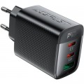 Зарядное устройство Acefast 2xUSB-C + 1xUSB 67W GaN black (6974316284048)