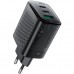Зарядное устройство Acefast 2xUSB-C + 1xUSB 67W GaN black (6974316284048)