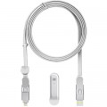Дата кабель 6in1 inCharge XL 3.0m white Rolling Square (XLL02R)