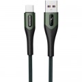 Дата кабель USB 2.0 AM to USB-C 1.0m 3A braided dark green SkyDolphin (USB-000582)