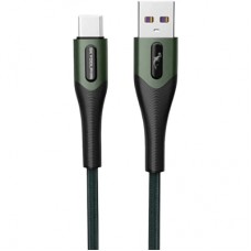 Дата кабель USB 2.0 AM to USB-C 1.0m 3A braided dark green SkyDolphin (USB-000582)