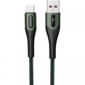 Дата кабель USB 2.0 AM to Micro 5P 1.0m 3A braided dark green SkyDolphin (USB-000584)