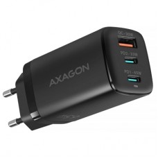 Зарядний пристрій AXAGON 1xUSB + 2xUSB-C 65W QC4+ PD3.0 PPS black (ACU-DPQ65)
