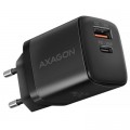 Зарядний пристрій AXAGON 1xUSB QC3.0 + 1xUSB-C PD20W black (ACU-PQ20)