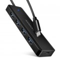 Концентратор AXAGON USB-C to 4xUSB 3.0 black (HUE-C1C)