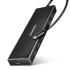 Концентратор AXAGON USB-C to 7xUSB 3.0 black (HUE-F7C)