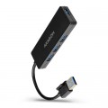 Концентратор AXAGON USB 3.1 to 4xUSB 3.0 black (HUE-G1A)