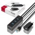 Концентратор AXAGON USB 3.1 to 4xUSB 3.0 1.2m + power adapter + cable USB to Micro 5P black (HUE-S2BP)