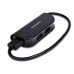 Концентратор AXAGON USB 2.0 to 4xUSB 2.0 0.2m black (HUE-X4B)