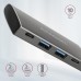 Концентратор AXAGON USB-C to 2xUSB-A + 2xUSB-C 10Gbps 0.13m gray (HMC-4G2)