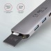 Концентратор AXAGON USB-C to 2xUSBA + HDMI + SD/microSD + USB-C PD 100W 0.2m grey (HMC-5)