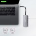 Концентратор AXAGON USB-C to 2xUSB-A + HDMI + RJ45 + SATA M.2 + PD 100W 0.18m grey (HMC-6M2)