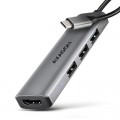 Концентратор AXAGON USB-C to 3xUSB-A + HDMI 0.15m gray (HMC-H3A)