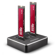 Док-станция для накопителей AXAGON SuperSpeed USB-C 10 Gbps dual M.2 NVMe (ADSA-M2C)