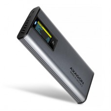 Кишеня зовнішня AXAGON USB-C 10Gbps metal box with info display for M.2 NVMe & SATA SSD (EEM2-SD2)