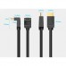 Кабель мультимедийный HDMI M to HDMI M 1.5m 90° corner black Vention (AAQBG)
