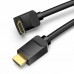 Кабель мультимедійний HDMI M to HDMI M 3.0m 4K60Hz 90° corner black Vention (AAQBI)