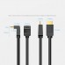 Кабель мультимедійний HDMI M to HDMI M 3.0m 4K60Hz 90° corner black Vention (AAQBI)