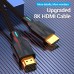 Кабель мультимедийный HDMI M to HDMI M 2.0m 8K cotton braided black Vention (AAUBH)