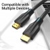 Кабель мультимедійний HDMI M to HDMI M 5.0m 8K60Hz cotton braided black Vention (AAUBJ)