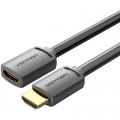 Кабель мультимедійний HDMI M to HDMI F 1.0m V2.0 4K60Hz PVC black Vention (AHCBF)