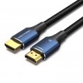 Кабель мультимедійний HDMI M to HDMI M 1.0m 8K60Hz cotton braided blue Vention (ALGLF)