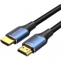 Кабель мультимедійний HDMI M to HDMI M 3.0m 8K60Hz cotton braided blue Vention (ALGLI)