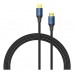 Кабель мультимедійний HDMI M to HDMI M 5.0m 8K60Hz cotton braided blue Vention (ALGLJ)