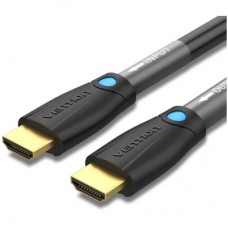 Кабель мультимедийный HDMI M to HDMI M 1.0m 4K cotton braided black zinc alloy Vention (ALMBF)